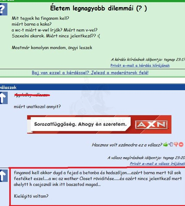 Életem legnagyobb dilemmái
 
