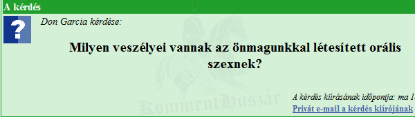 Önmagunkon??..hmm..érdekes
 
