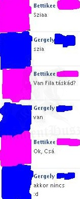 Van Fila Táskád ? van-akkor nincs:)
 
