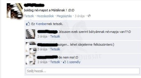 Névnapi köszöntés
 
