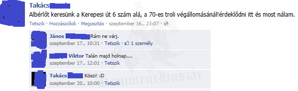 Albérlőt keresünk!
 
