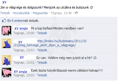 Világvége Anyuka módra
 
