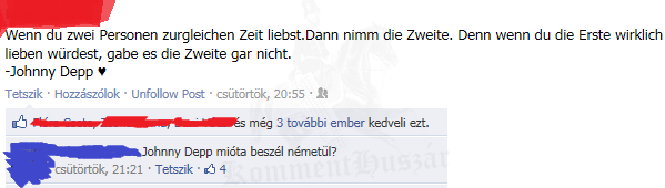 Johnny Depp és a német
 
