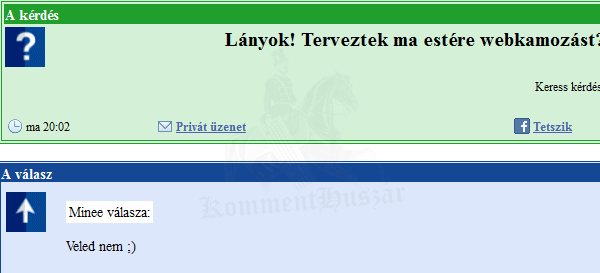 Lányok! Webcam? (Problem?:D)
 
