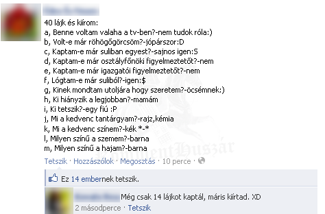 Lájkolj és kiírom :D
 
