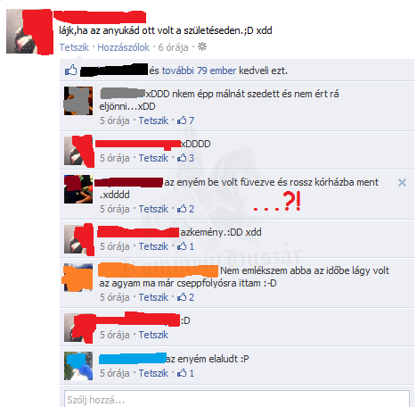 Lájk,ha az anyukád ott volt a szüléseden..
 
