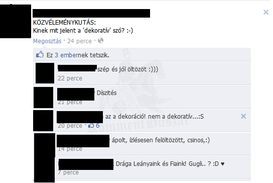 Mit jelent a dekoratív? 
 
