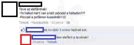 Elefánt a tevének v fordítva?
 
