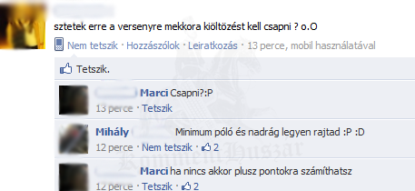 Mien kiöltözést kell csapni?:D
 
