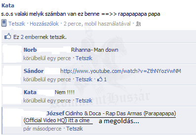Melyik számban van ez benne: rapapapapa papa??
 
