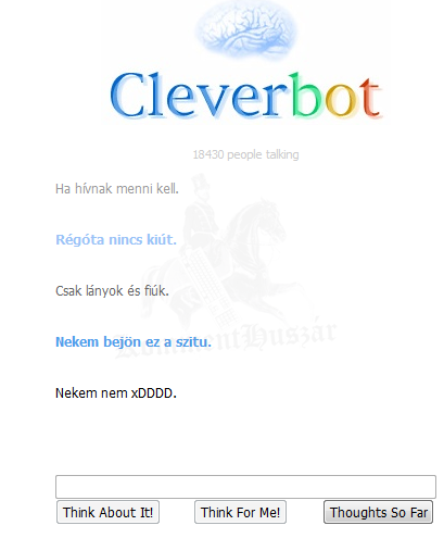 Cleverbot - Mizu? Mizu? 
 
