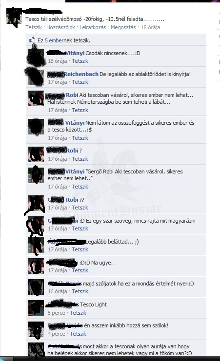 Aki tescoban vásárol,sikeres nem lehet
 
