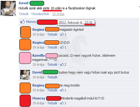 Facebookozás este
 
