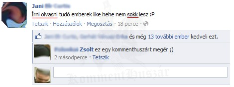 Írni-olvasni tudók.... :)
 
