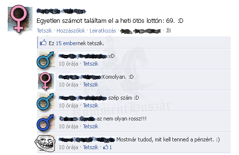 69 pénzért cserébe
 
