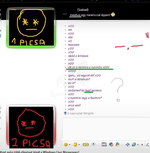 a nuni esete a tugó(?) naranccsal 
 
