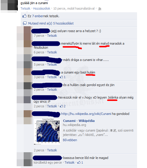 Cunami és a "Hejesírás" ...Fail.
 
