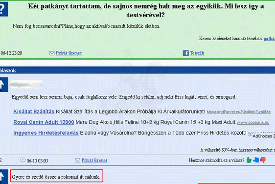 A patkánnyal mi lesz?
 
